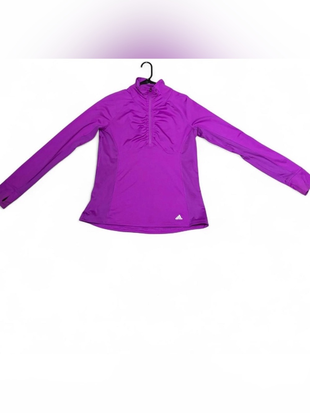 Adidas L purple quarter zip sweatshirt